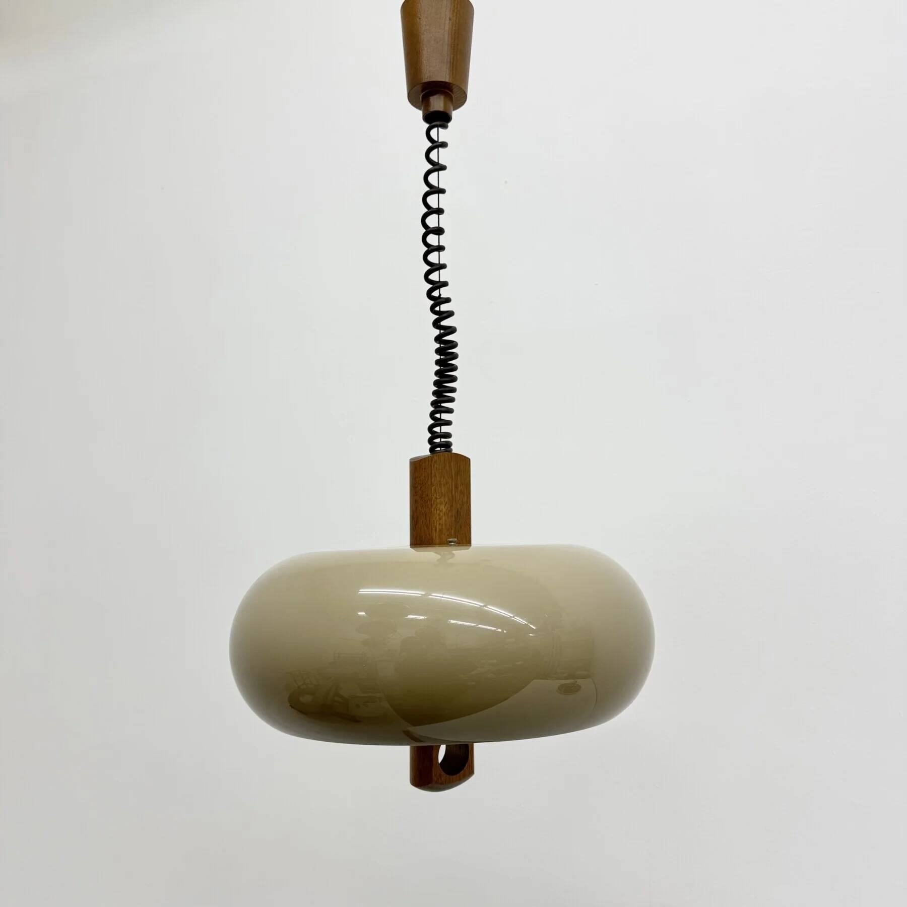 Mid-century space age pendant lamp Temde Leuchten, 1970s Germany
