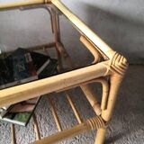 Table basse rotin