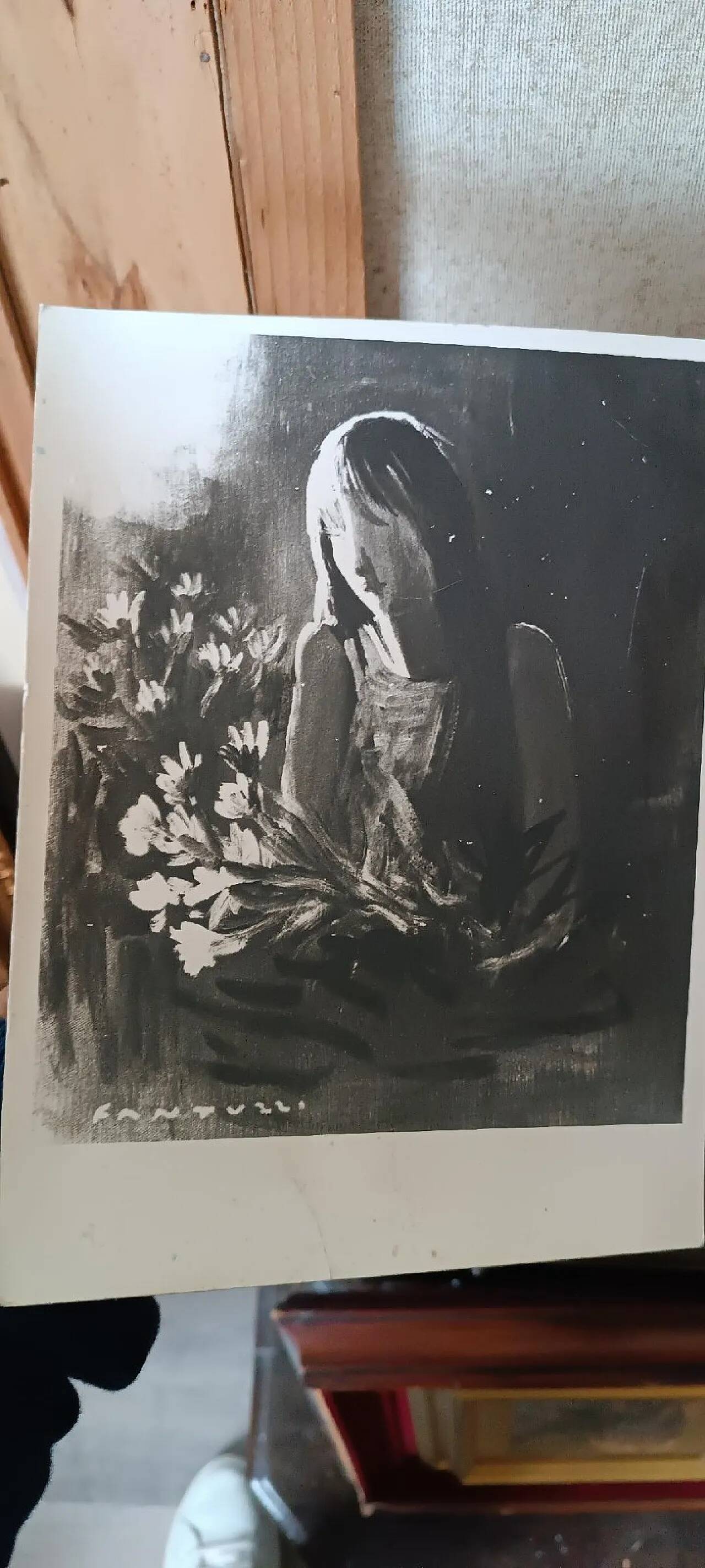 Oil painting on canvas by Eliano Fantuzzi, 20th century