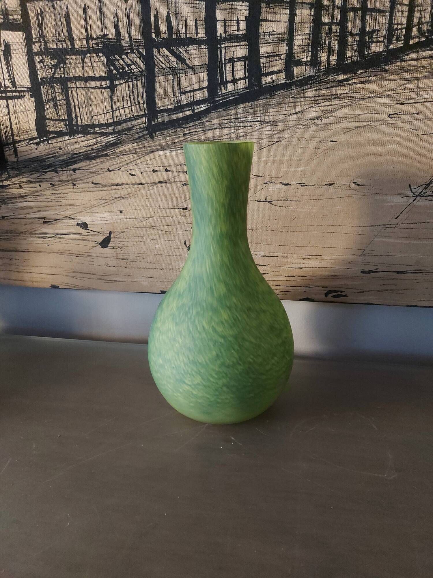 Vase years 80, 90's in blown glass, Habitat