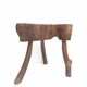 Brutalist coffee table free-form wood
