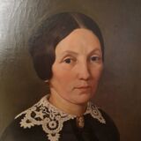 Pouchon, portrait of a woman oil on canvas dated 1855