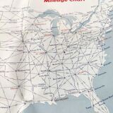 Vintage map USA 1970 America