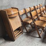 Set of 50 vintage 1950 bistro chairs foldable and stackable