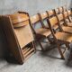 Set of 50 vintage 1950 bistro chairs foldable and stackable
