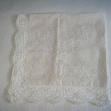 Old vintage embroidered tablecloth 94x94cm