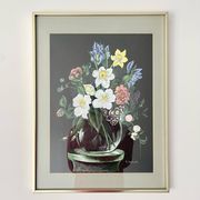 Vintage Still Life Painting of Flowers