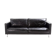 2-seater black leather sofa