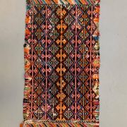Vintage Turkish Mini Kilim 91x47 cm Wool Small Kelim Runner, shabby Chic