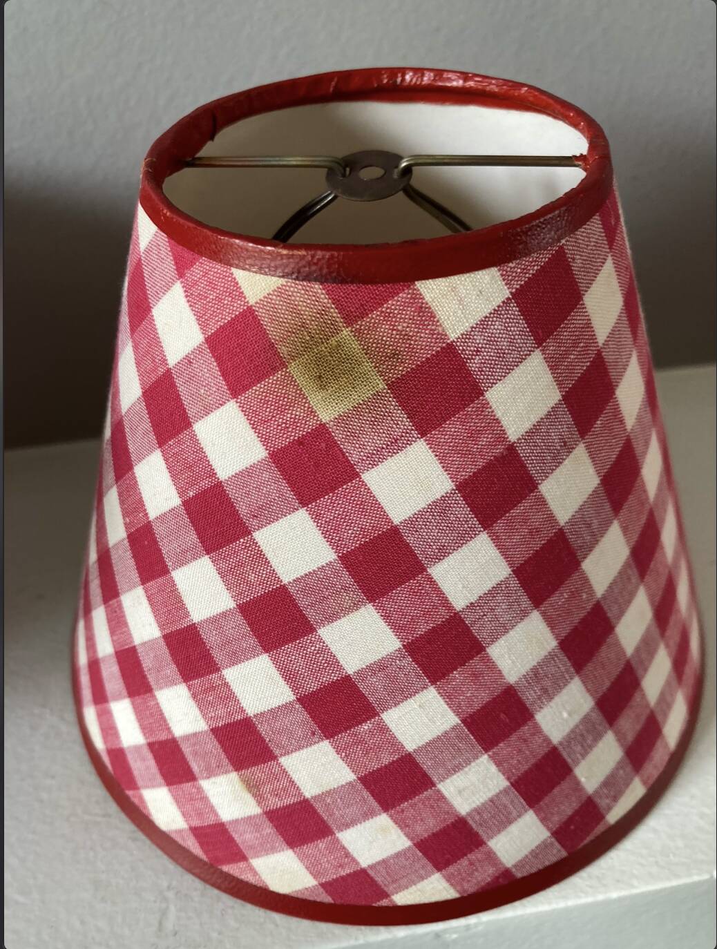 Vintage gingham lampshades
