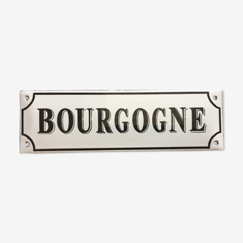 Ancienne plaque émaillée "Bourgogne" 6x18cm