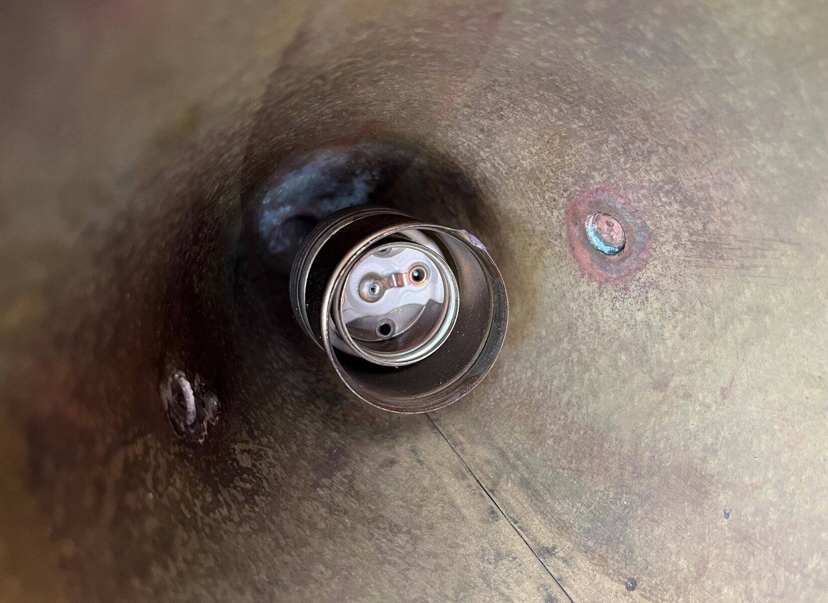 Mid-century German brass table lamp or floor lamp from the 1950s.