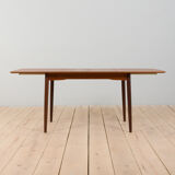 Danish rectangular teak extension table, 1970s