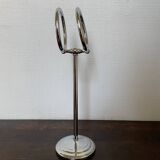 Chrome countertop towel rack