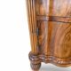 art deco walnut serpentine nightstands, 1920s