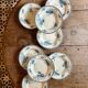 Set of 8 antique deep plates in ironstone, Royat from Sarreguemines.