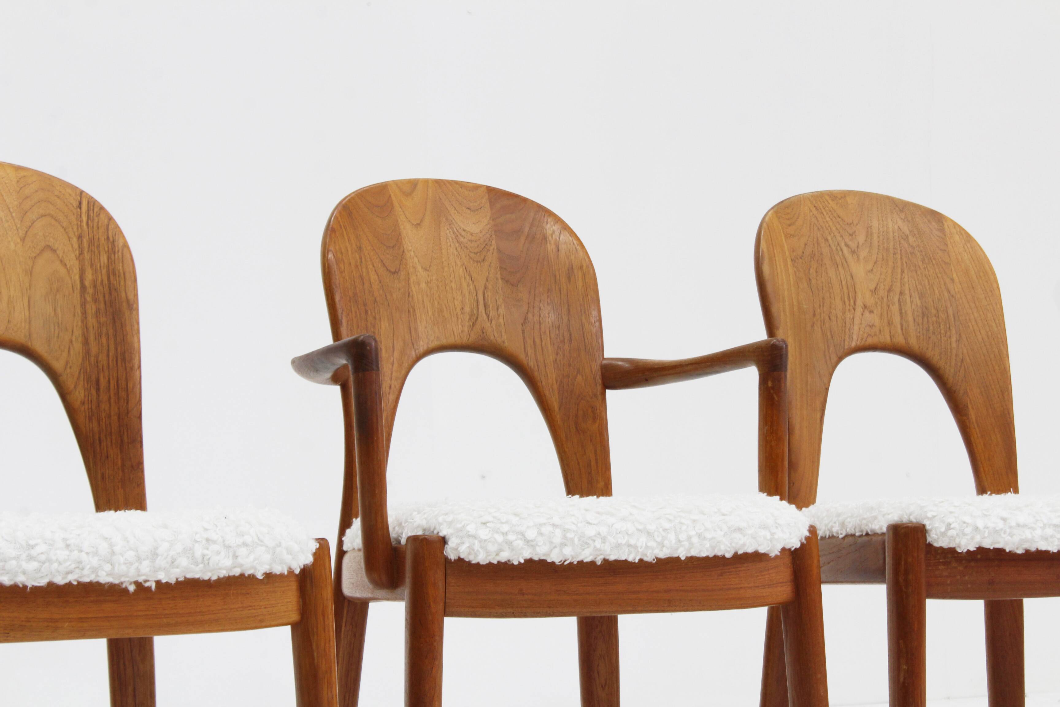 Vintage Danish Dining Chairs by Niels Koefoed 1960s, Set of 5
