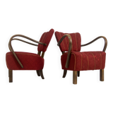 Art Deco Armchairs H-237 by Halabala, Set of 2