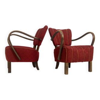 Art Deco Armchairs H-237 by Halabala, Set of 2