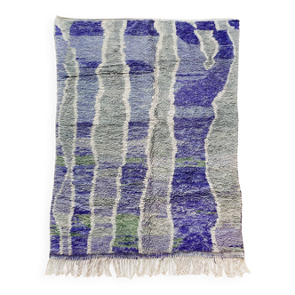 Berber carpet Boujaad blue gray and dark blue 286x182cm