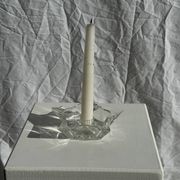 Bougeoir étoile en verre vintage D13