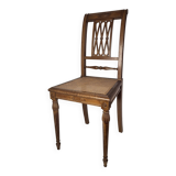 Chaise en bois et cannage