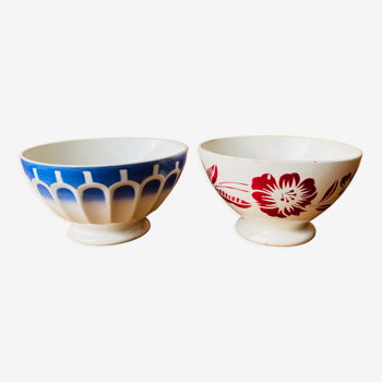 Duo of old bowls Digouin France