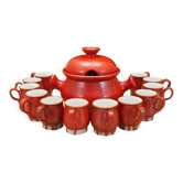 Ceramic punch set, Danish design, 1960s, production: Denmark