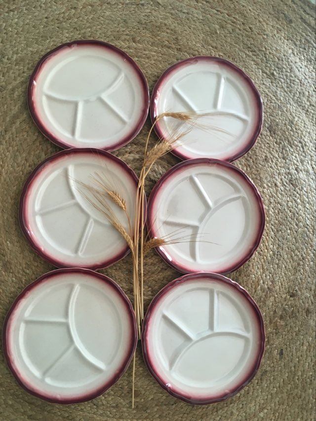 Vintage fondue plates Saint Amand