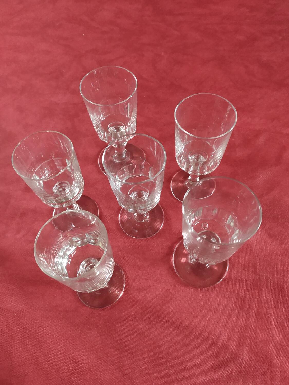 Antique Mirabeau style wine glasses