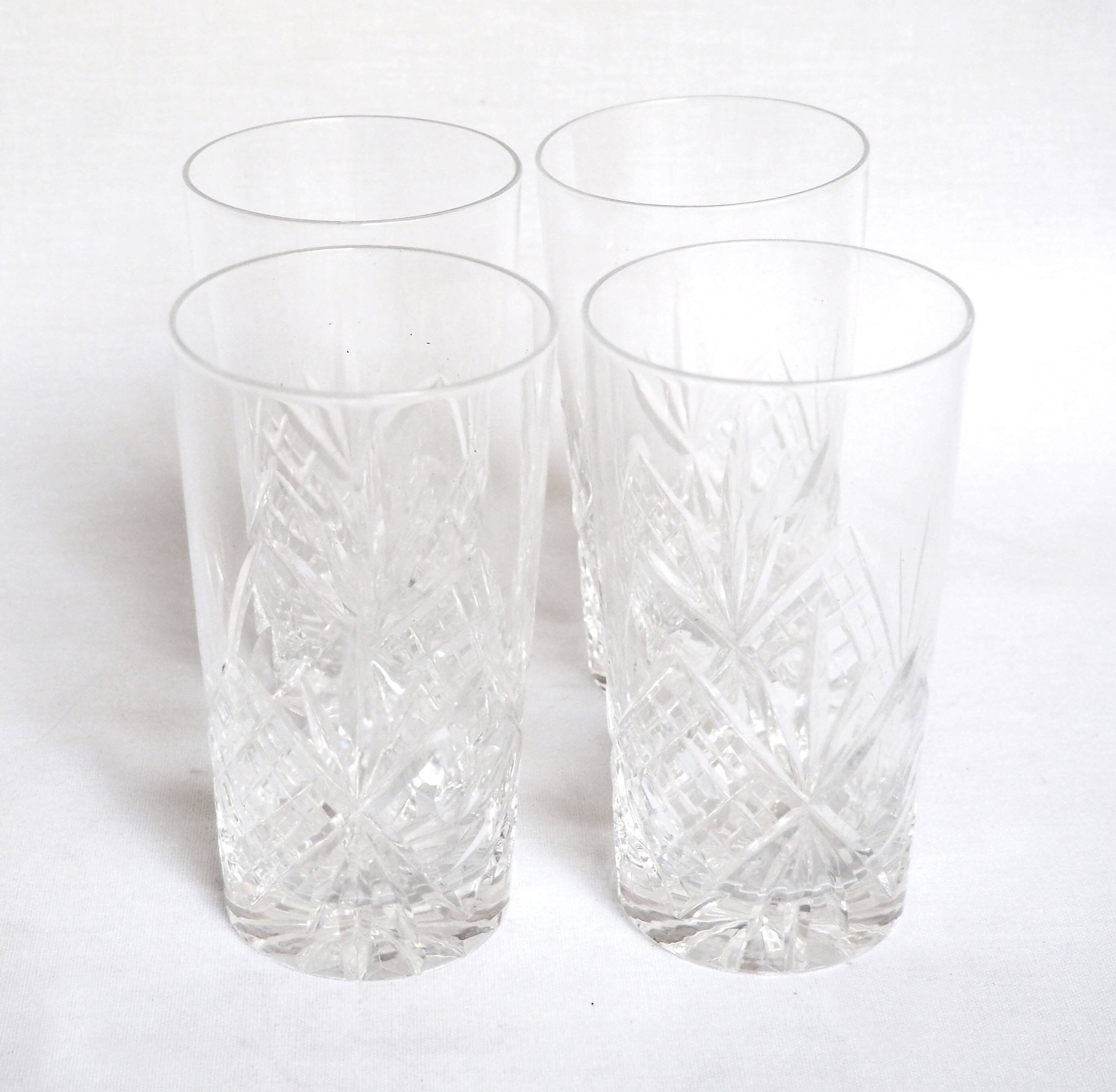 4 verres à whisky en cristal