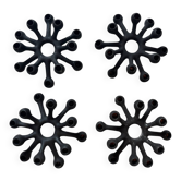 4 "Spider" candle holders by Jens Quistgaard for Dansk Designs, Scandinavian 1960s.