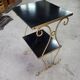 Small 2-tier metal and wooden stand 1960
