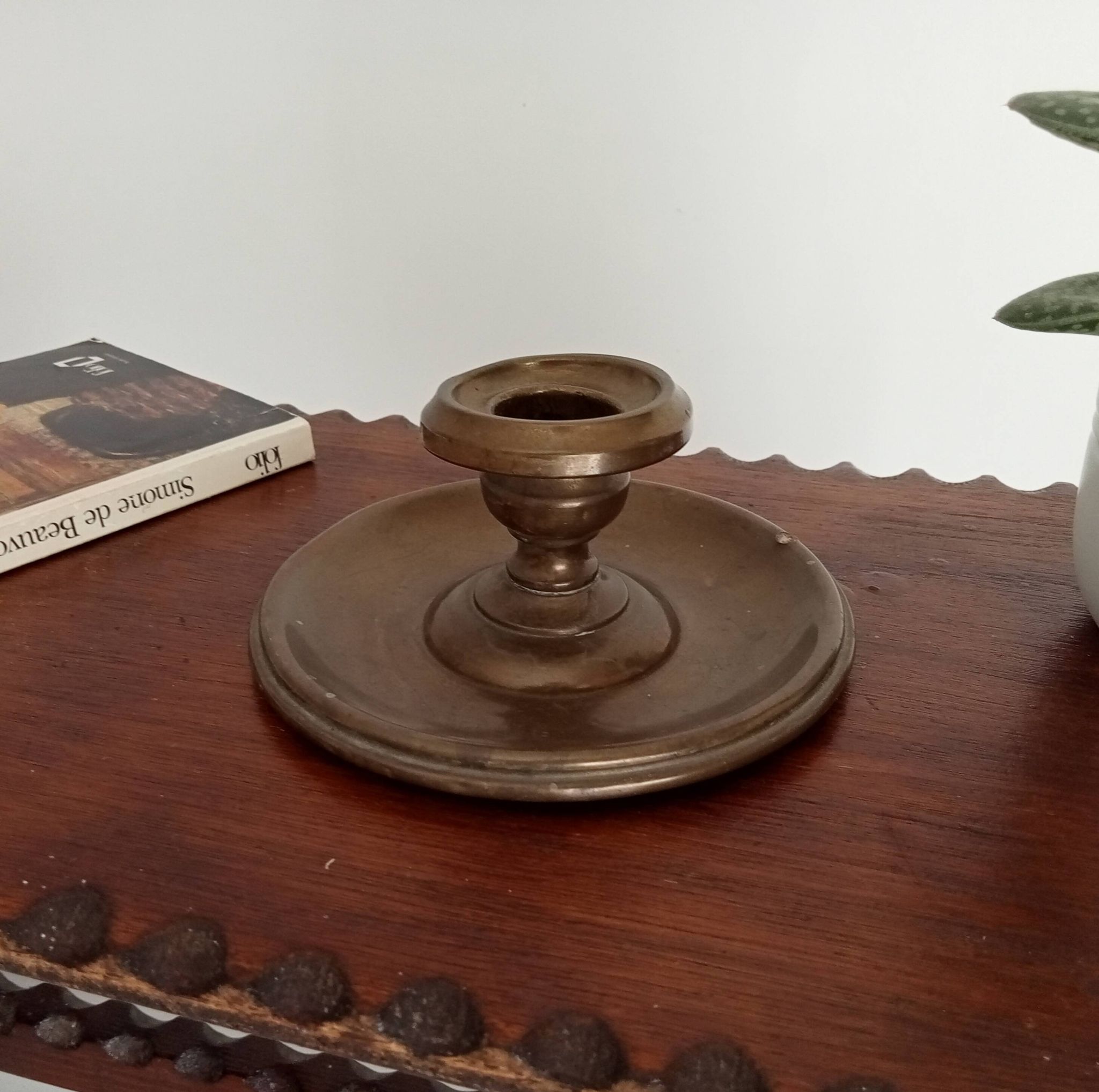 Antique brass candlestick