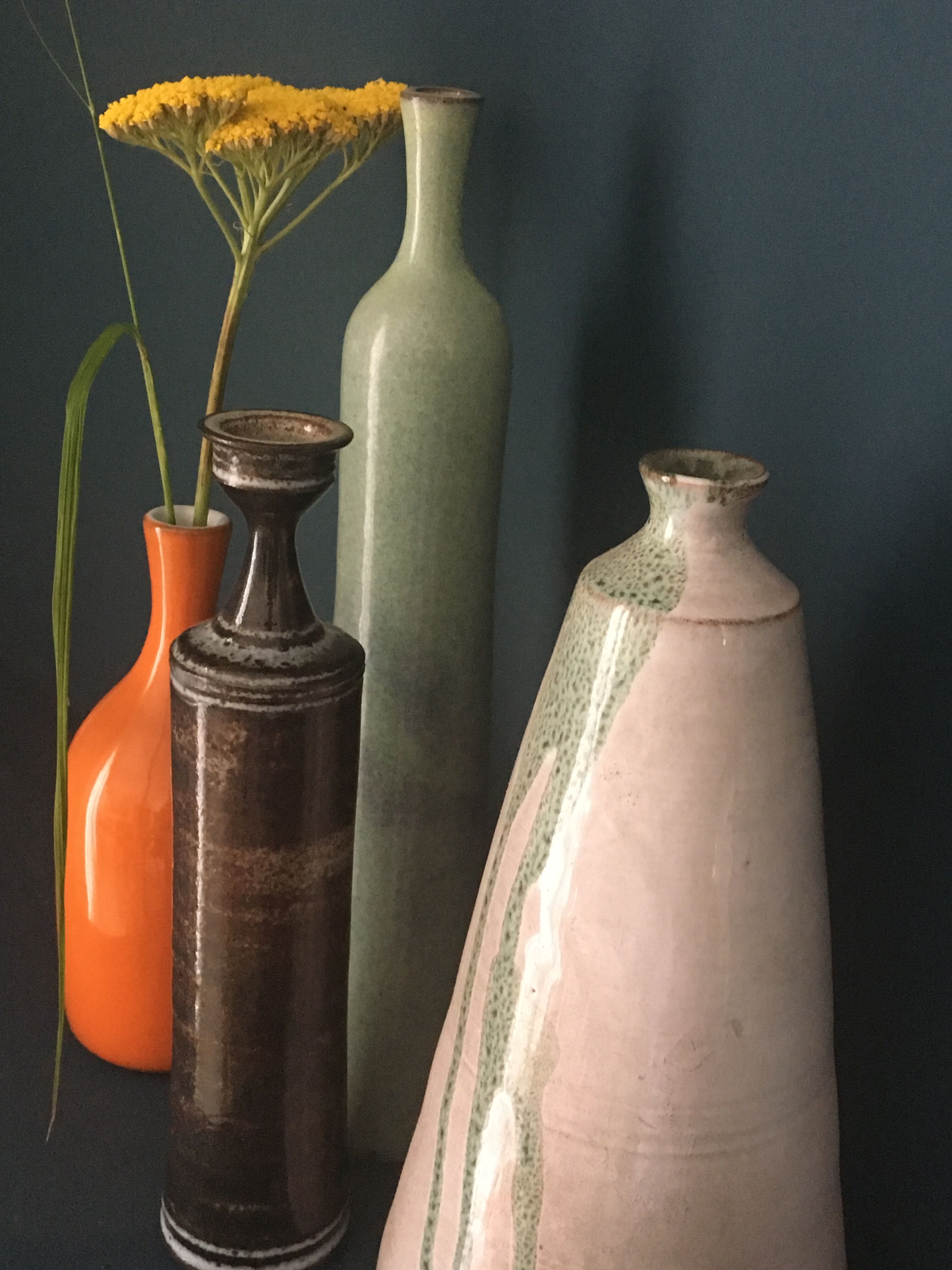 Vase ceramic soliflore signed