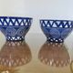 Pair of bowls by Robert Picault, La Roue Vallauris, very rare in blue and white.