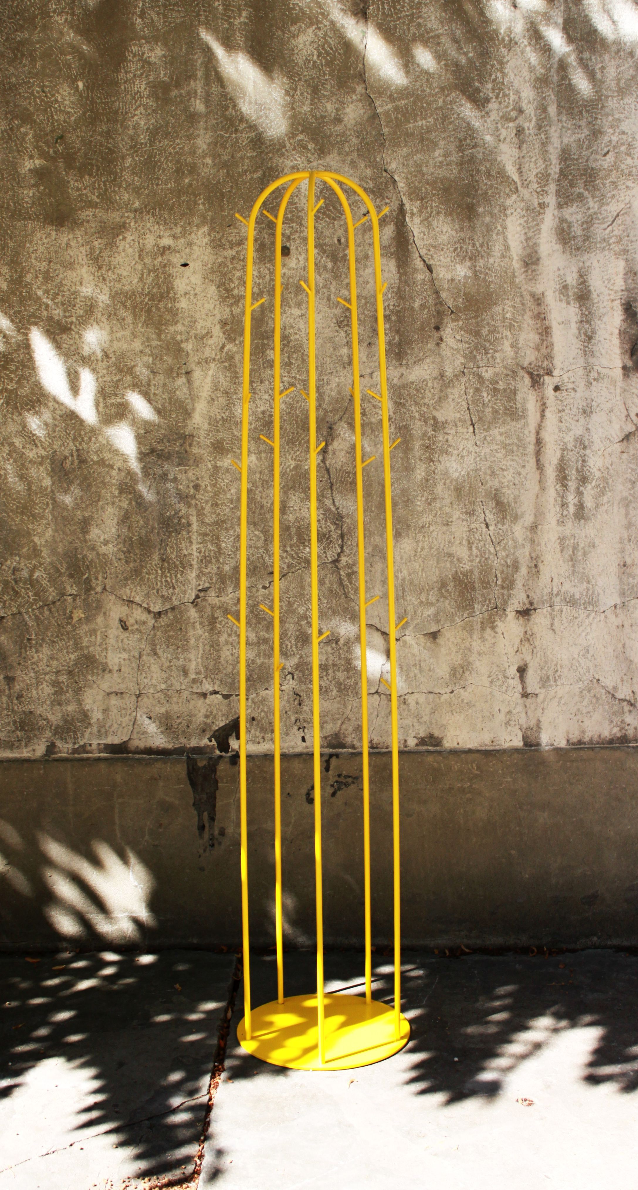 Yellow lase metal coat hanger 90's