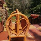 Cane magazine rack from the Philippines