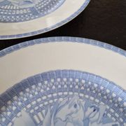 Limoges porcelain for Hermès, Paris - Set of 4 flat plates - Les Pivoines