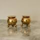 Pair of mid-century Swedish brass candle holders
