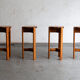Ensemble de 4 tabourets de bar, design français, années 1970