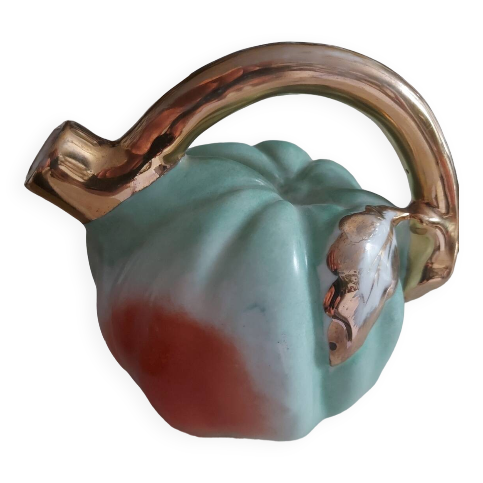 Apple-shaped liqueur pourer signed