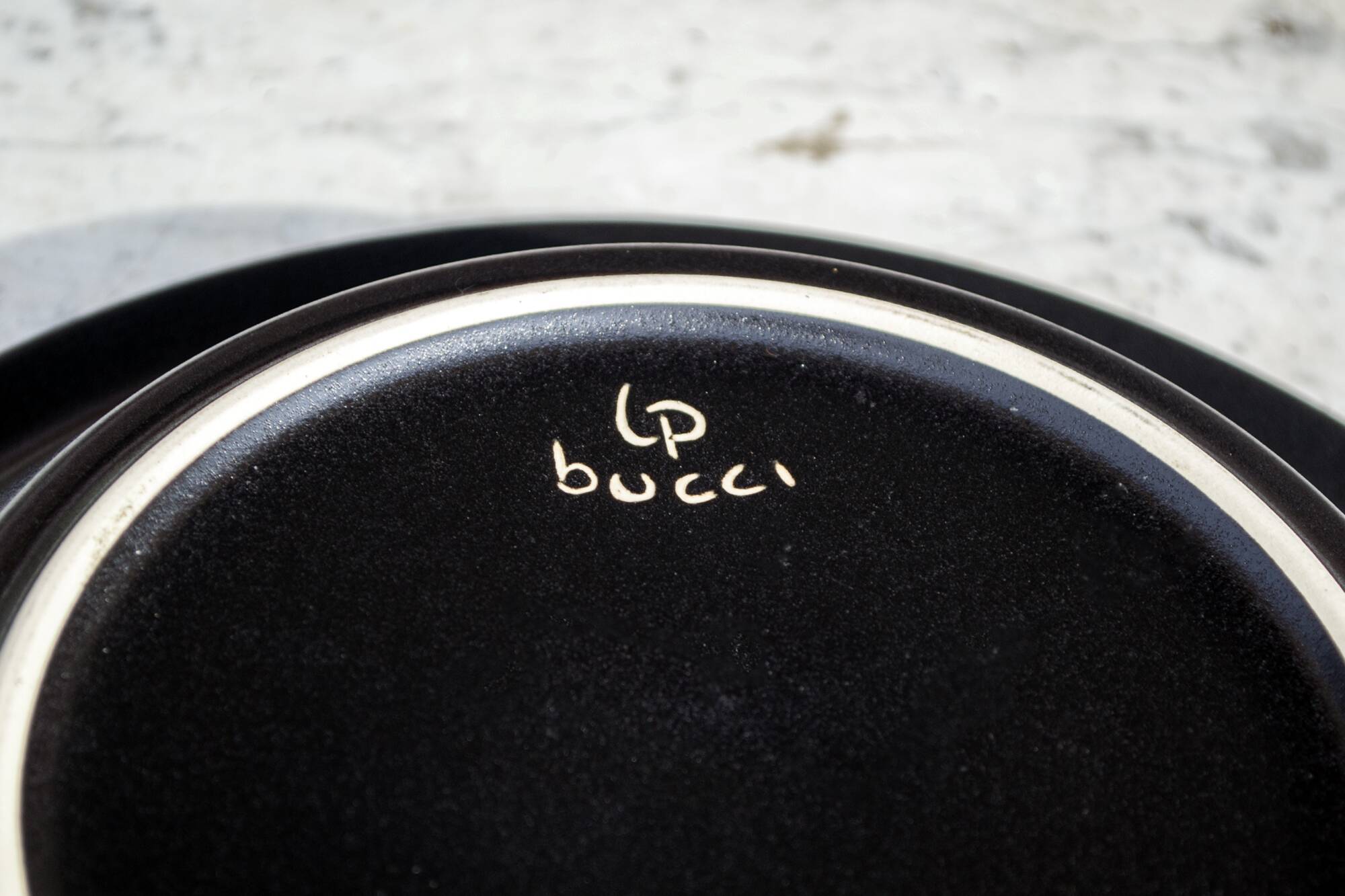 Ceramic plate service by Franco Bucci for Laboratorio Pesaro, 1960s, Set of 37