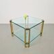 T24 Coffee Table in Brass with Double Glass Tops by Peter Ghyczy, 1970s