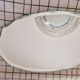 Antique beveled vintage velvet mirror