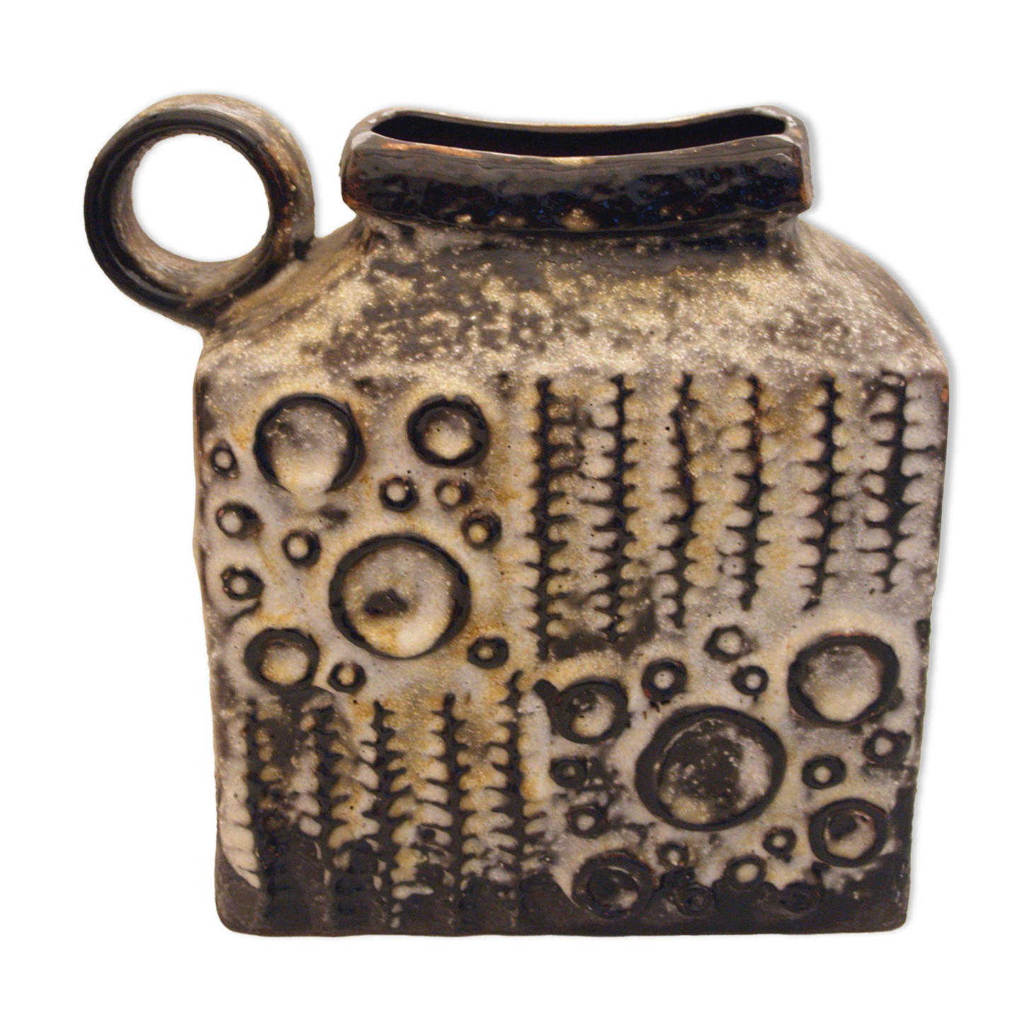 West Germany Carstens moon crater ceramic vase