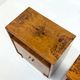 Set of two vintage Art Deco bedside tables with burl wood