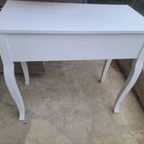 Dressing table console in white painted wood France 2000 / vintage retro classic bedroom decoration