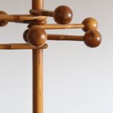 Coat rack on foot, in pine