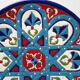 Plat émaillé à motifs géométriques
